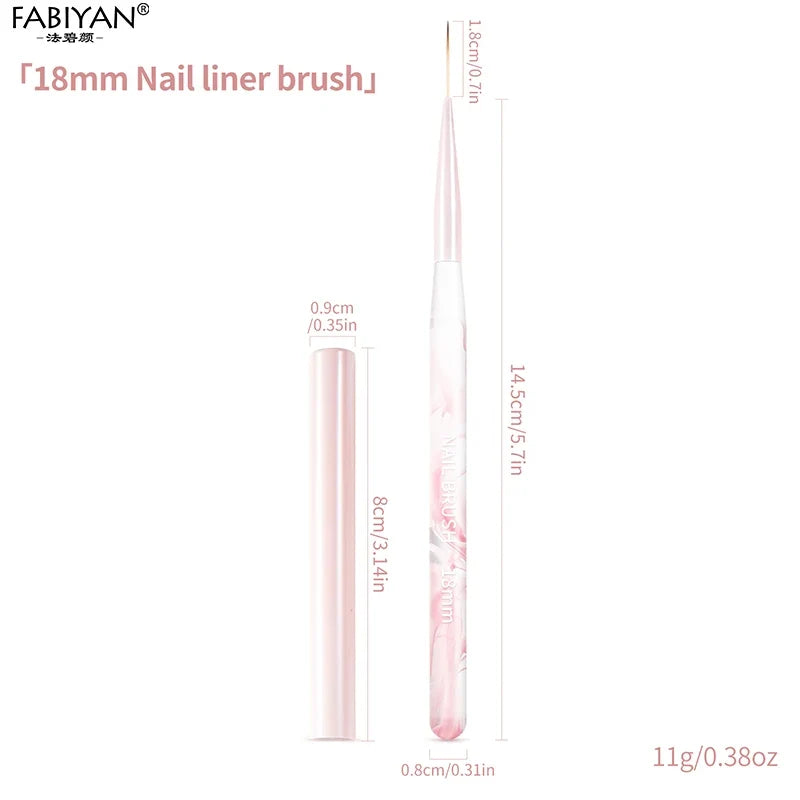 Nail Art Liner Brushes Elongated Lines Striping Drawing Painting Brushes For Manicure Beauty Salon Nails Products Manicure Tools Tri Light Beauty