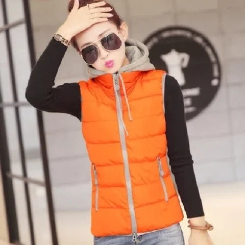 2026 New Winter Underwaist Coat Long Hooded Quilted Puffer Vest Female Warm Thicken Outwear Womens Jacket Sleeveless Waistcoat LadyShow.Store
