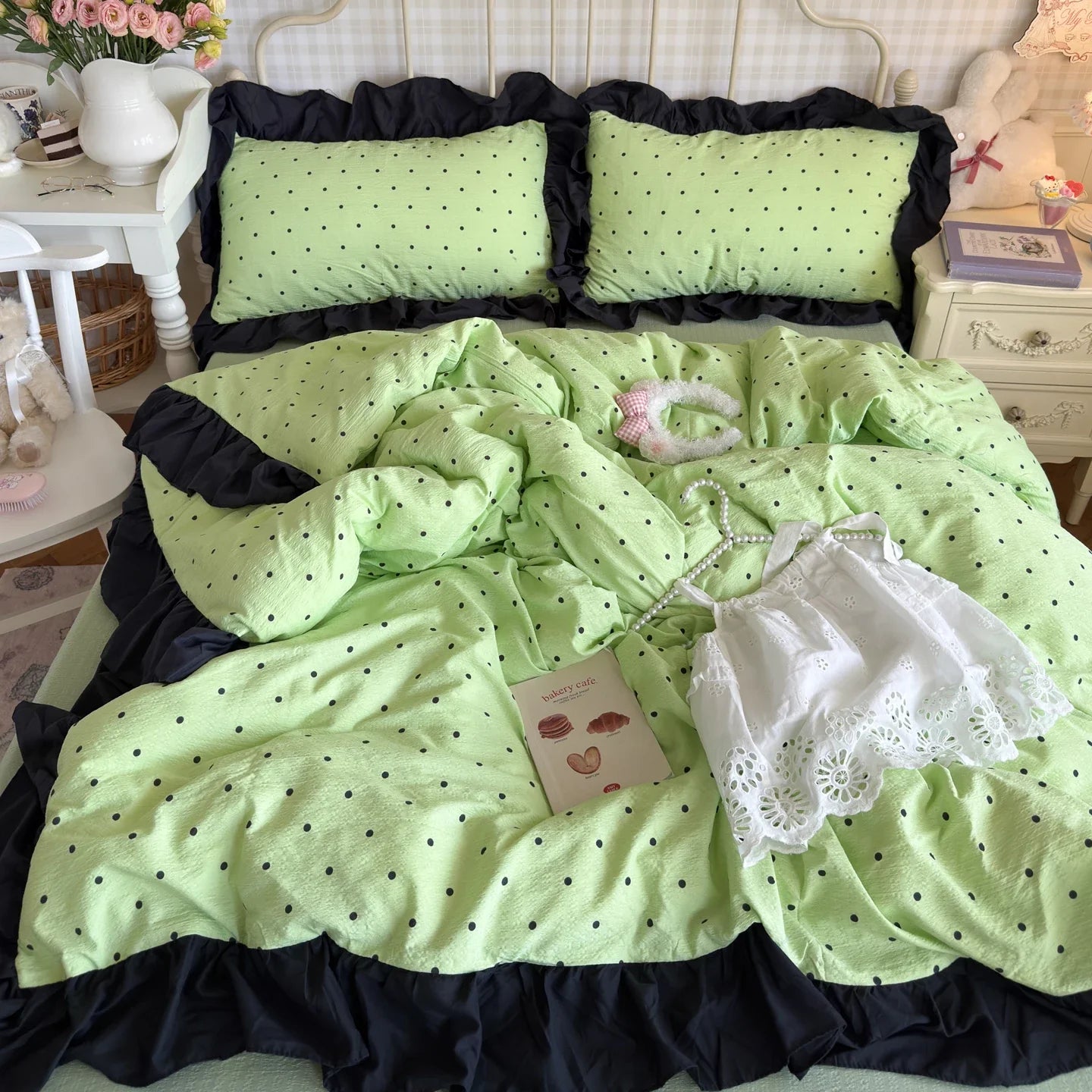 Stripe Bedding Comforter Set with Pillowcase bed sheet Single Full Size Bed Linen Duvet Cover Set Queen/King Double Single Bed LadyShow.Store