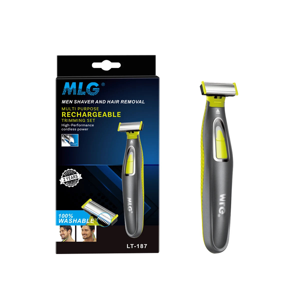 MLG Electric Shaver For Men and Women Portable Full Body Trimmer USB T Shaped Blade Razor For Beard Armpit For Washable Pi-Mart