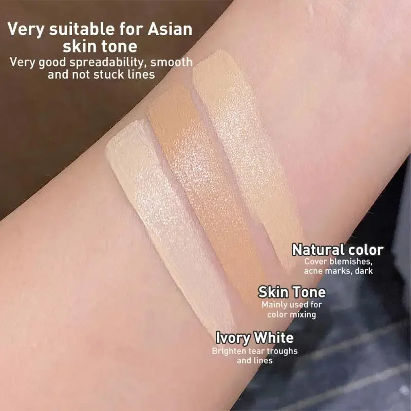3-Color Concealer Palette Professionally Covers Eyes Dark Circles Spots Pimples Black Lacrimal Groove Repair Foundation Make Up Tri Light Beauty