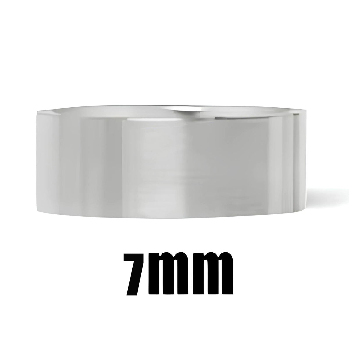 Men's Titanium Steel Bold Matte Ring Punk Syle 8mm Wedding Band Ring for Women Minimalist Gothic Jewelry Best Friend Gift Pi-Mart