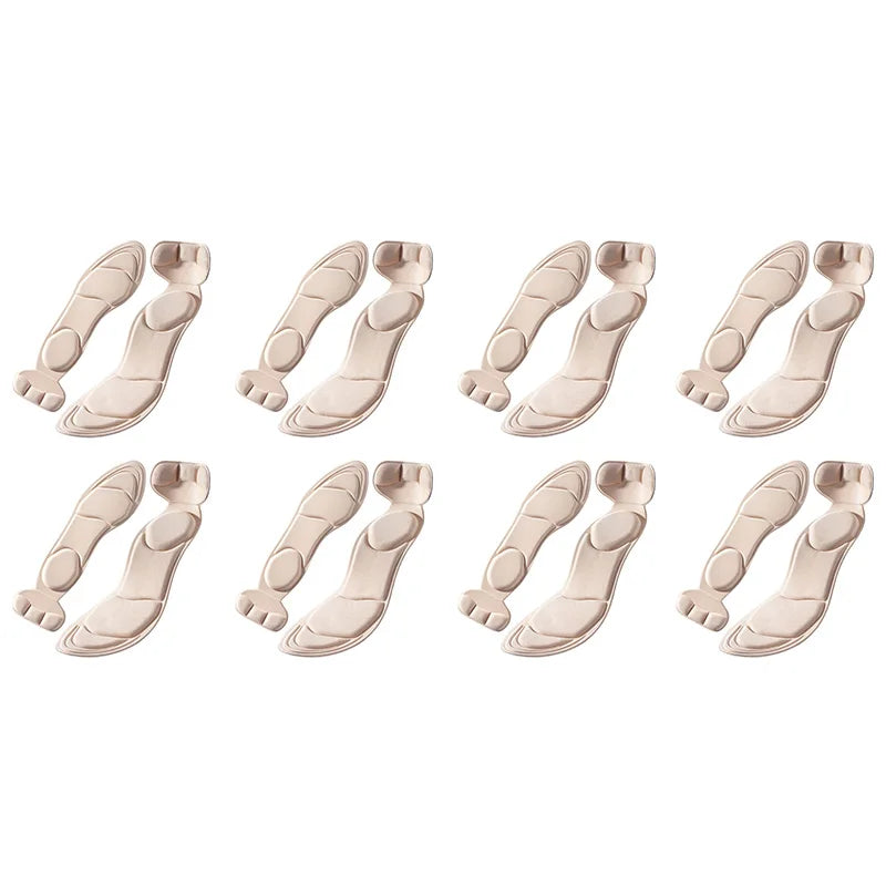 Memory Foam Insoles Women High-heel Shoes Insoles Anti-slip Cutable Insole Comfort Breathable Heel Protection Massage Shoe Pads LadyShow.Store