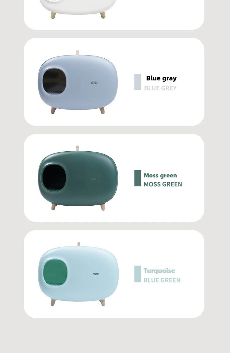Makesure Cat Litter Box Fully Enclosed Cat Toilet Pet Supplies High-value Cat Toilet Automatic Self-cleaning Litter Box Pi-Mart