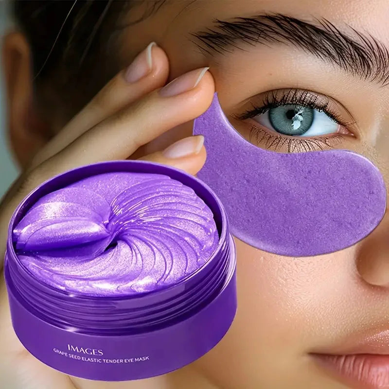 Grape Moisturizing Collagen Eye Mask Anti Dark Circles Eye Bags Anti-aging Eyes Masks Beauty Skin Care Eye Patches 60Pcs Pi-Mart