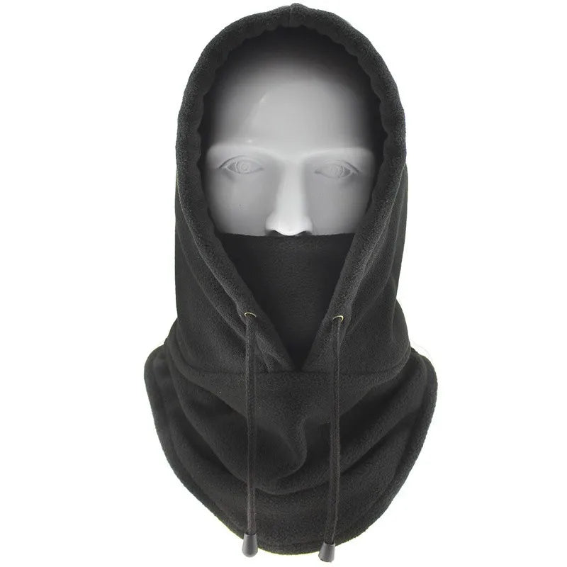 Thermal Fleece Balaclava Hat Hooded Neck Warmer Cycling Face Mask Outdoor Winter Skiing Sport Face Mask Men Cycling Masked Caps Pi-Mart