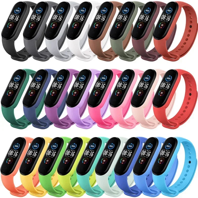 Watch Strap For Xiaomi Mi Band 7 6 5 4 3 Wristband Silicone Bracelet Wrist Straps MiBand 3/4 band5 band6 Smartwatch Accessories LadyShow.Store