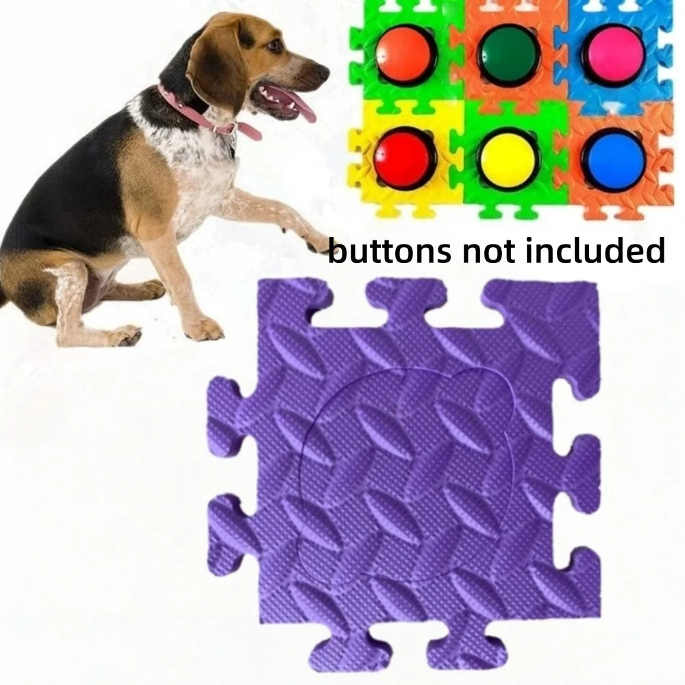 6pc Pet Button Puzzle EVA Pad Dog Cat Training Communication Buttons Anti Slip Mat Interactive Toy Multi-functional Pet Supplies Pi-Mart