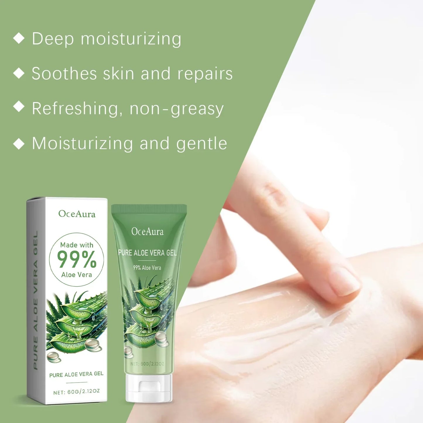 Aloe Vera Gel Pore Shrinking Oil Control Ance Remover Moisturizing Brighten Anti-Aging Facial Essence Beauty Skin Care Products Tri Light Beauty