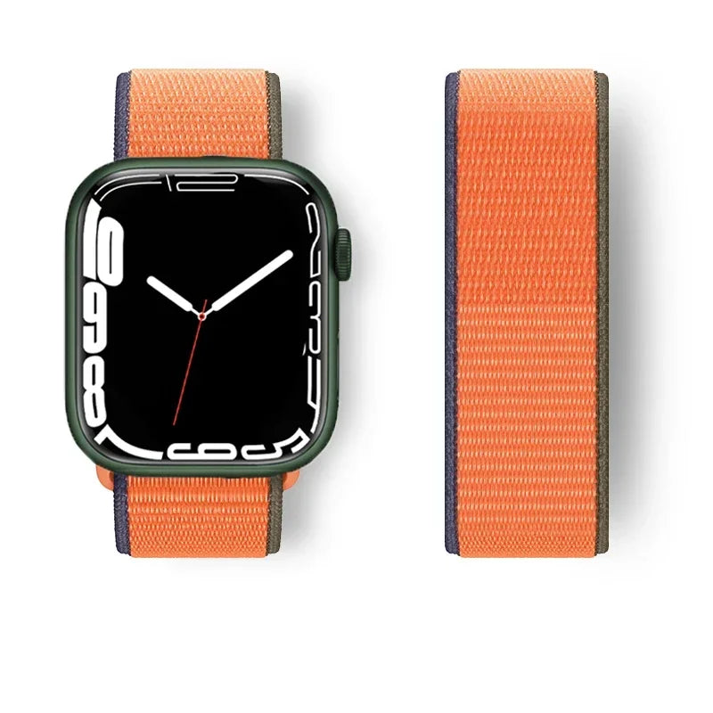 Nylon Sport loop Strap For Apple Watch Band 44mm 42/40mm 45mm  38/41mm pride Bracelet iwatch Ultra2 49mm Series 9 8 se 7 6 5 4 3 LadyShow.Store