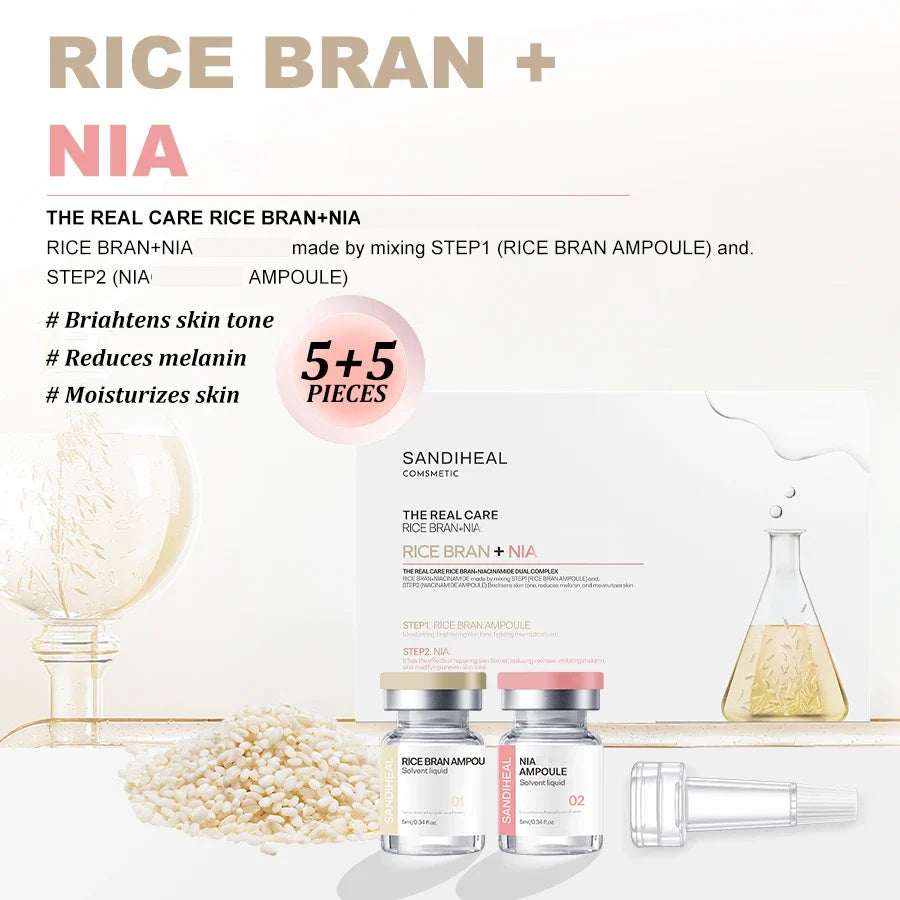 10Vials Copper Peptide Hyaluronic Acid Serum CICA B5 Facial Essence Hydration Korean Skin Care Original Sanendi Beauty Products Tri Light Beauty