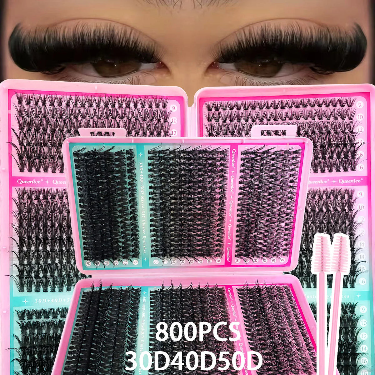 800pcs Cluster False Eyelash, Soft and Durable Design, Suitable for Daily Use, Natural, Everyday, and Voluminous Makeup Effect Pi-Mart