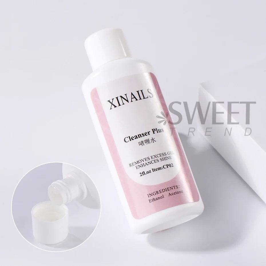 1Bottle Nail Degreaser Liquid Surface Sticky Layer Gel Polish Excess Remover Acetone Nail Extension Auxiliary Nail Cleaner Plus Tri Light Beauty