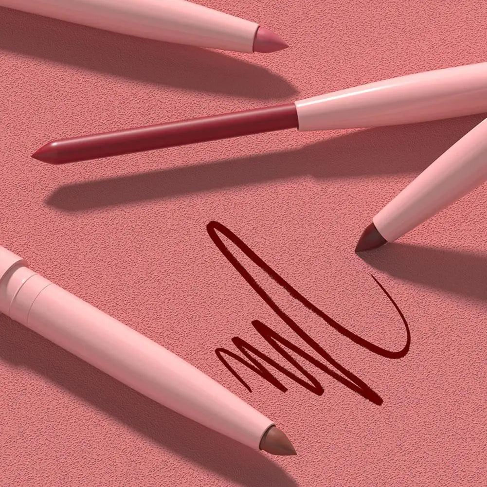 6Pcs Velvet Matte Lip Liner Pencil Set High Pigment Smooth Silky Texture Easy to Color & Define Lip Contours Daily Lip Makeup Pi-Mart