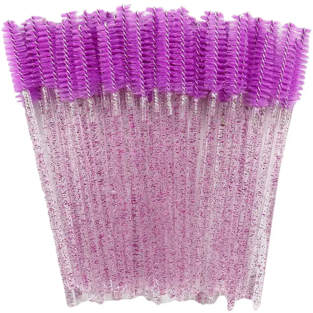 Disposable Crystal Eyelashes Brush Comb 50Pcs Eye Lashes Extension Mascara Wands Makeup Professional Makeup Beauty Tool LadyShow.Store