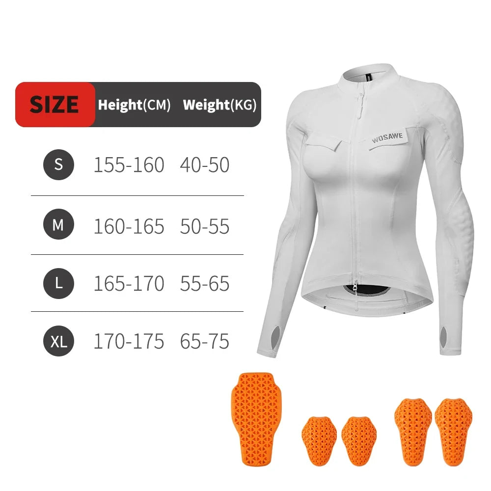 WOSAWE Women Motorcycle Jacket Downhill Motocross Motorbike Reflective Summer Biker Riding Clothing Apparel LadyShow.Store