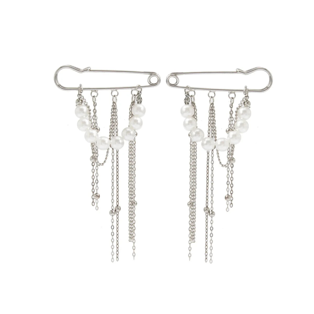 Retro Sweet Imitation Pearl Metal Chain Tassel Pendant Pin Pants Foot Chain 2025 Creative Girl Fashion Sweet Fashion Jewelry Pi-Mart