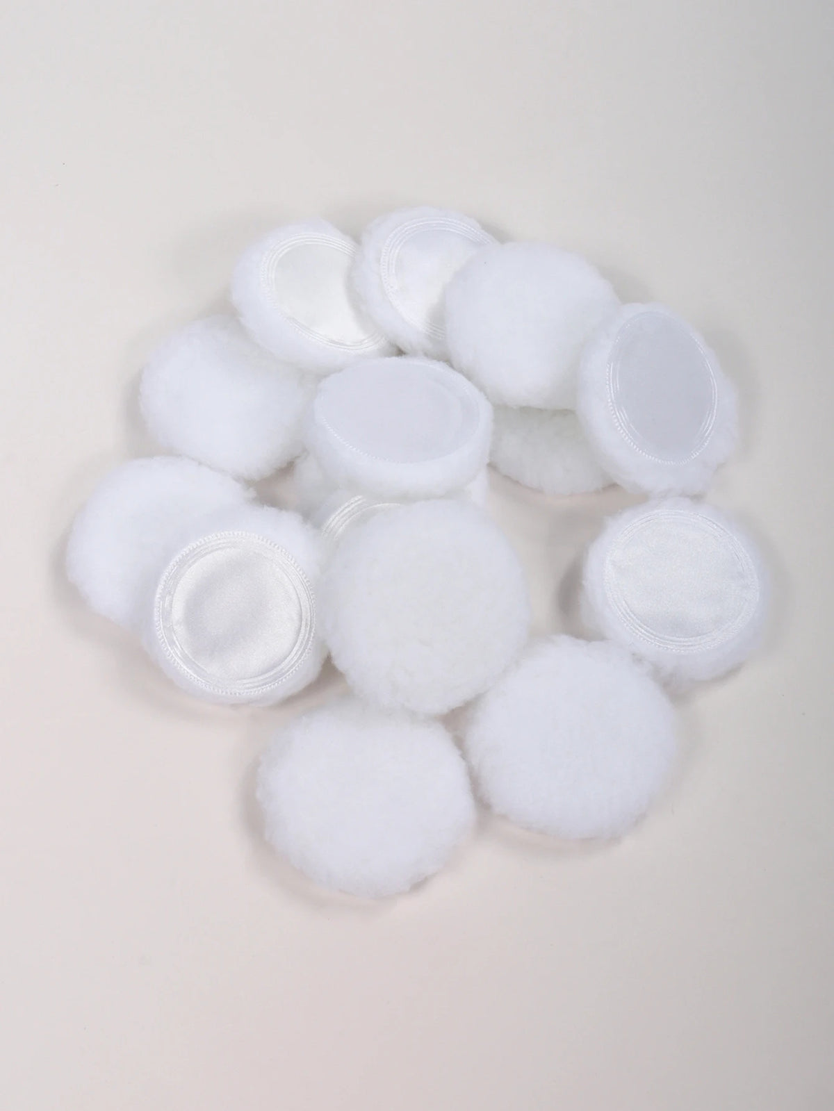 2-5-10-20Pcs Portable and Practical High-Grade White Round Powder Puff for Base and Fixing Makeup Pi-Mart