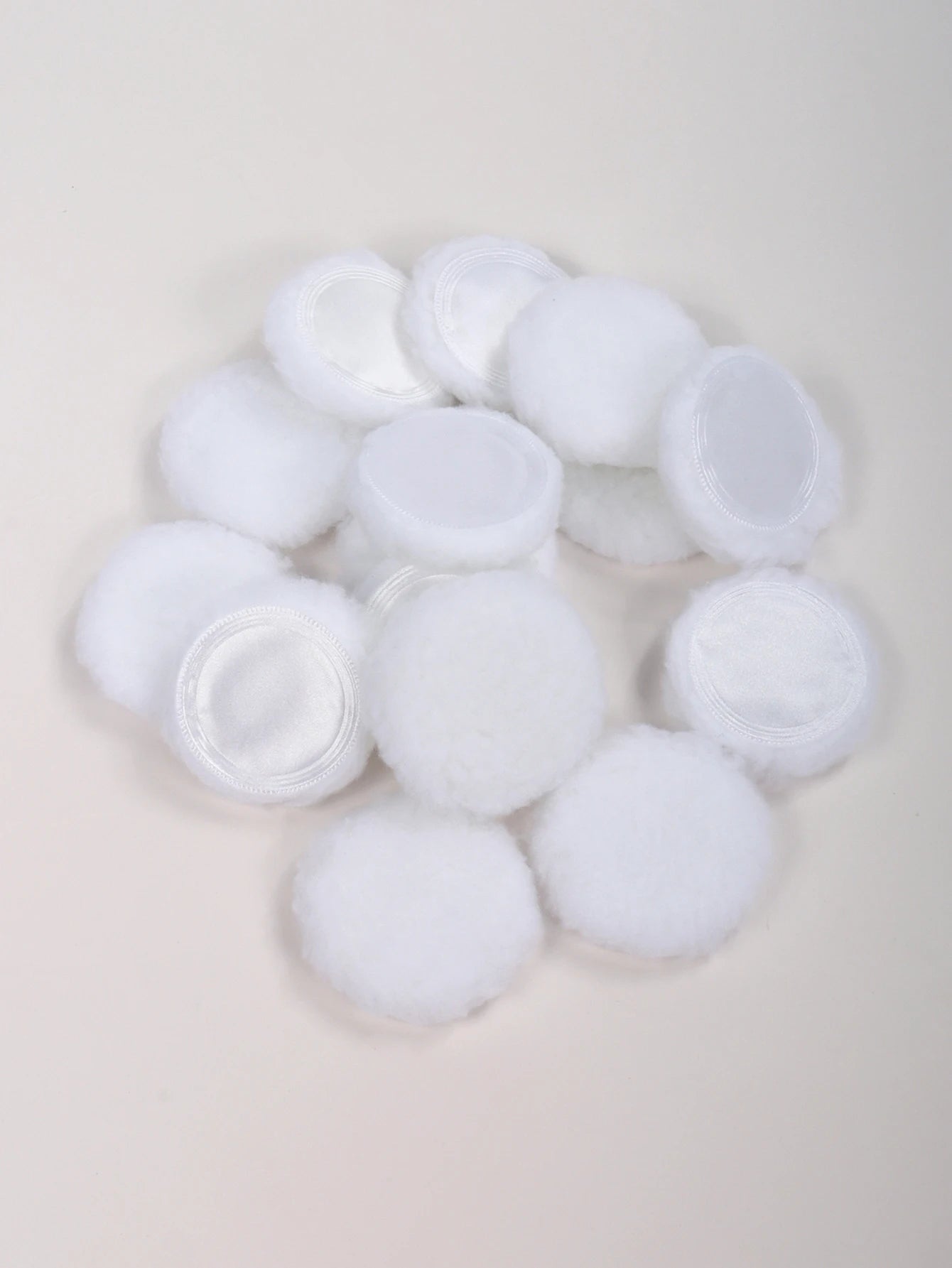 2-5-10-20Pcs Portable and Practical High-Grade White Round Powder Puff for Base and Fixing Makeup Pi-Mart