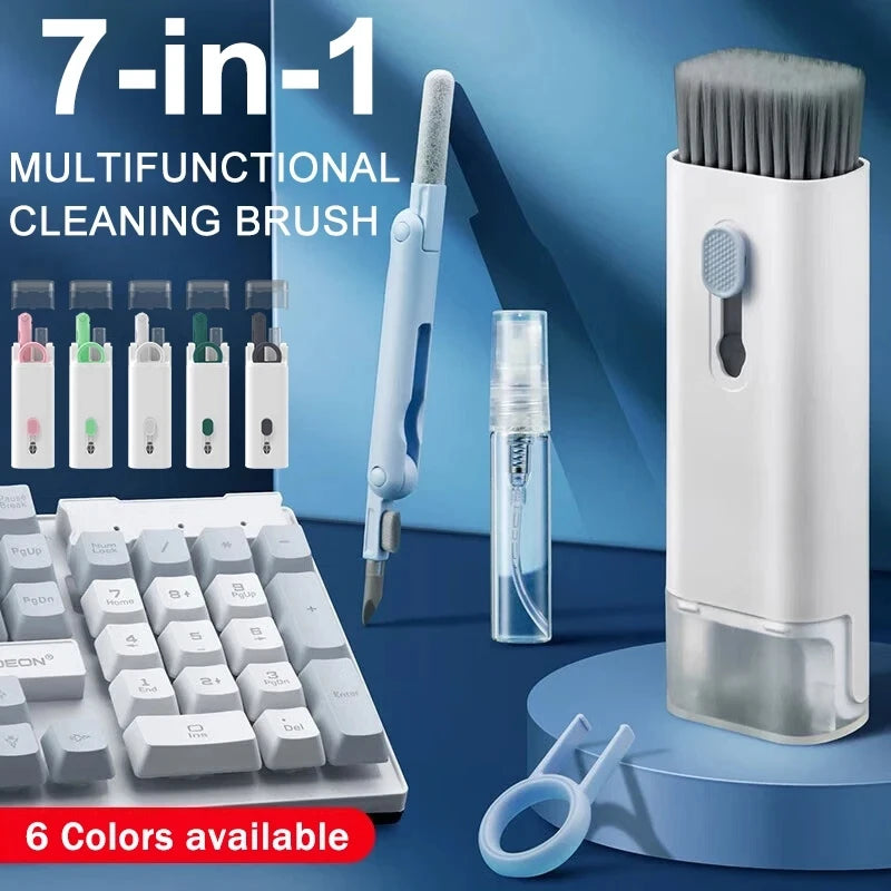 7 in 1 Computer Keyboard Cleaner Brush Kit Earphone Cleaning Pen For Headset Keyboard Cleaning Tools Cleaner Keycap Puller Kit Pi-Mart
