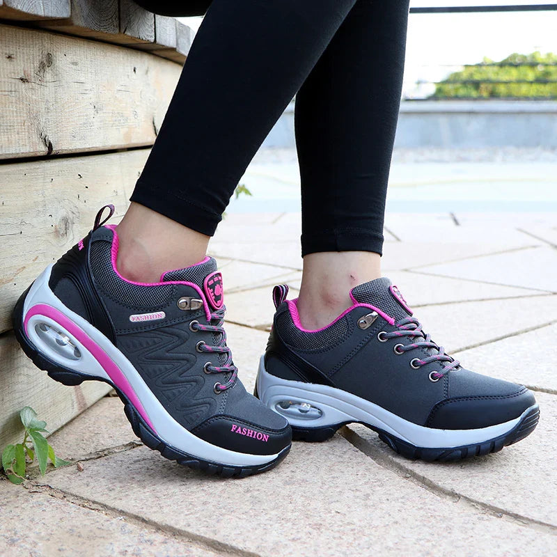 Ladies Sneakers Comfortable Breathable Platform Shoes Fashion Lace Up Female Casual Shoes for Women Outdoor Short Boots LadyShow.Store