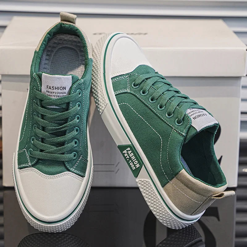 2026 New Summer Men's Breathable Versatile Skateboarding Shoes Men's Soft Bottom Casual Sports Trend Fashion Canvas Shoes 48size Pi-Mart