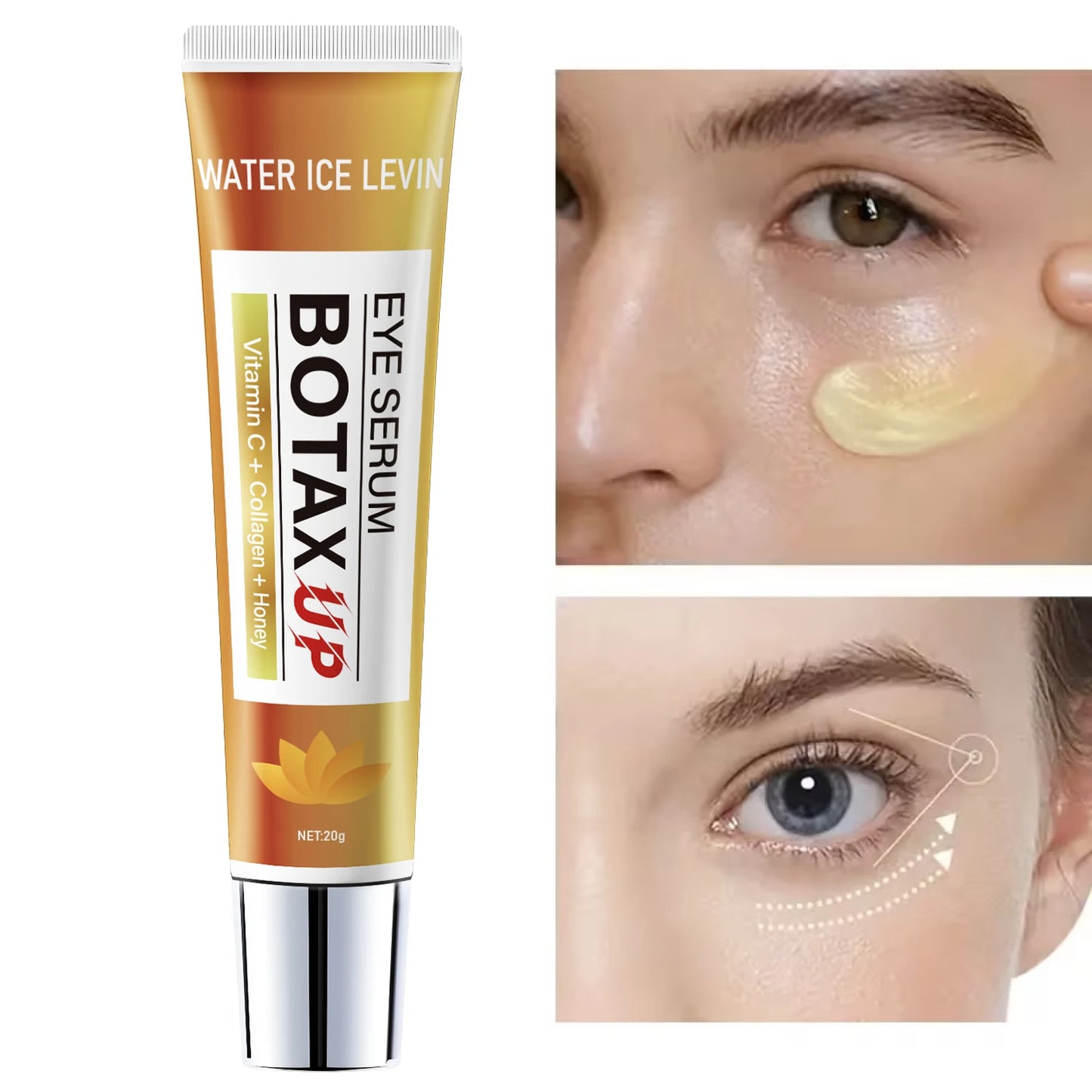 Eye Cream with Vitamin C & Collagen for Dark Circles, Moisturizing & Brightening, 20g Buy 1 Get 1 Free, Fast Shipping Pi-Mart