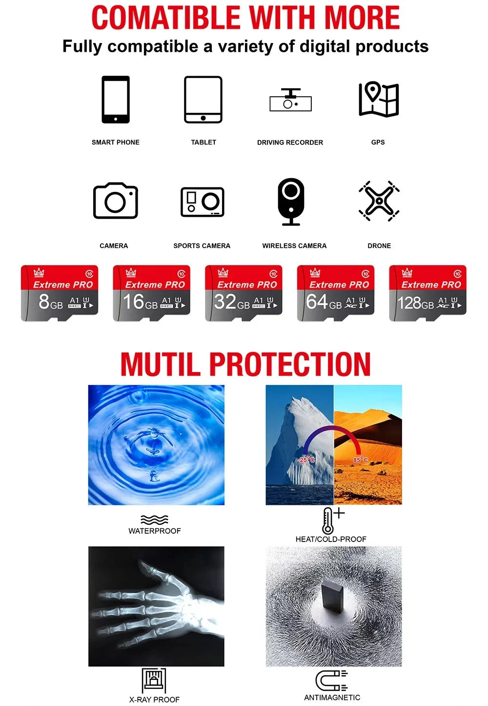 Ultra Memory Card 128GB 32GB 64GB 256GB 16G 400GB SD/TF Flash Card mini SD 32 64 128 gb TF CARD for Phone Speakers Robot Pi-Mart