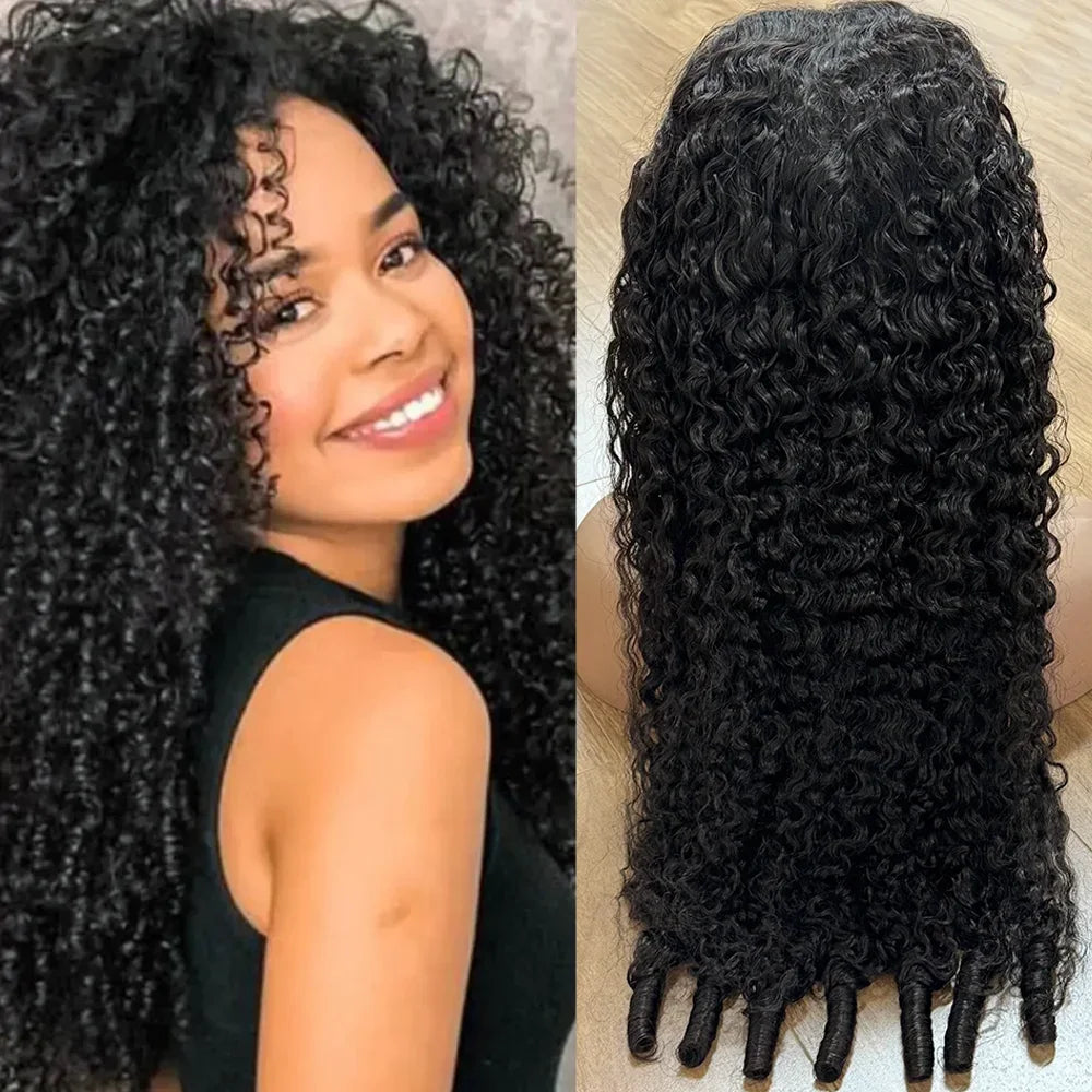 Burmese Curly Human Hair Wigs 220% Density 13x4 Lace Frontal Human Hair Wigs 30 40 Inch Natural Color 13x6 Hd Lace Front Wigs LadyShow.Store