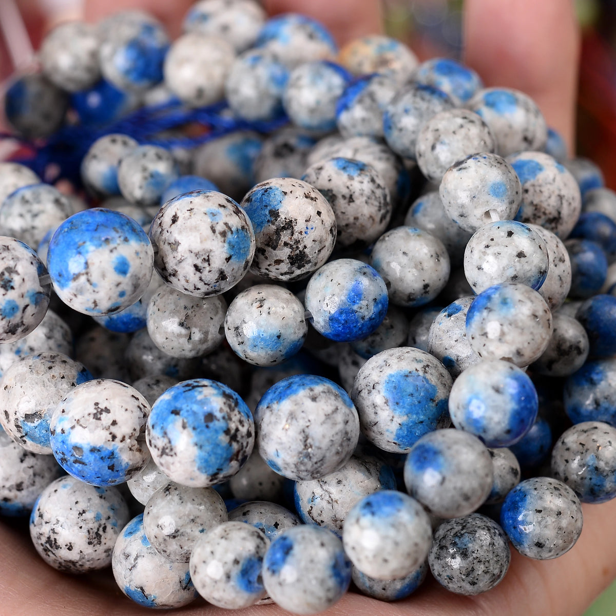 Natural Stone Beads Lava Jaspers Tiger Eye Quartz Agates Round Loose Beads for Jewelry Making DIY Bracelet Accessories 4-12MM Pi-Mart