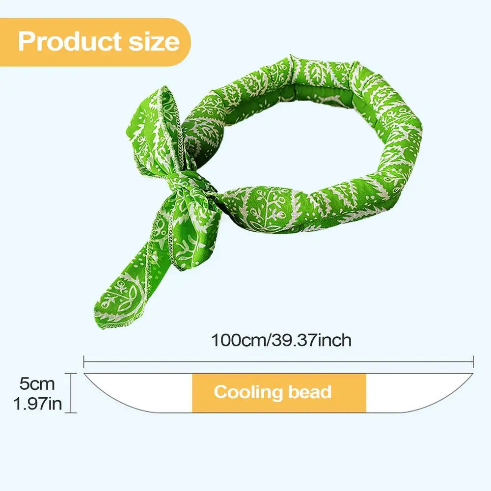 Pet Cooling Scarf Cute Dog Cooling Bandana Adjustable Fast Cooling Cat Cooling Ice Scarf Reusable Cat Collar Pet supplies Pi-Mart