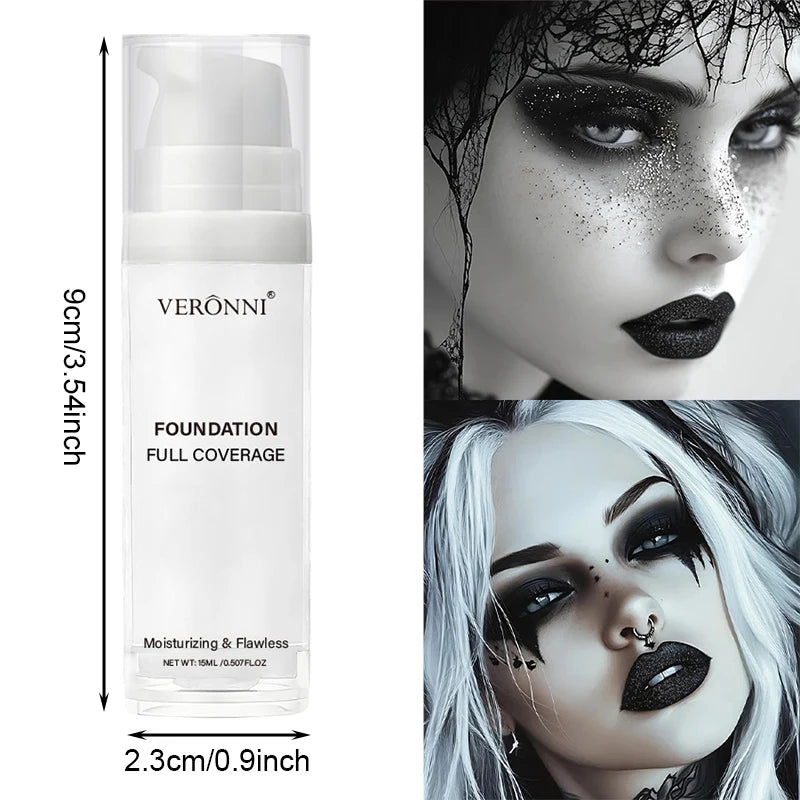 White Liquid Foundation,Long-lasting concealer Mixable Pure White Foundation Adjuster Lighten & Brighten Parties & Events Makeup Pi-Mart