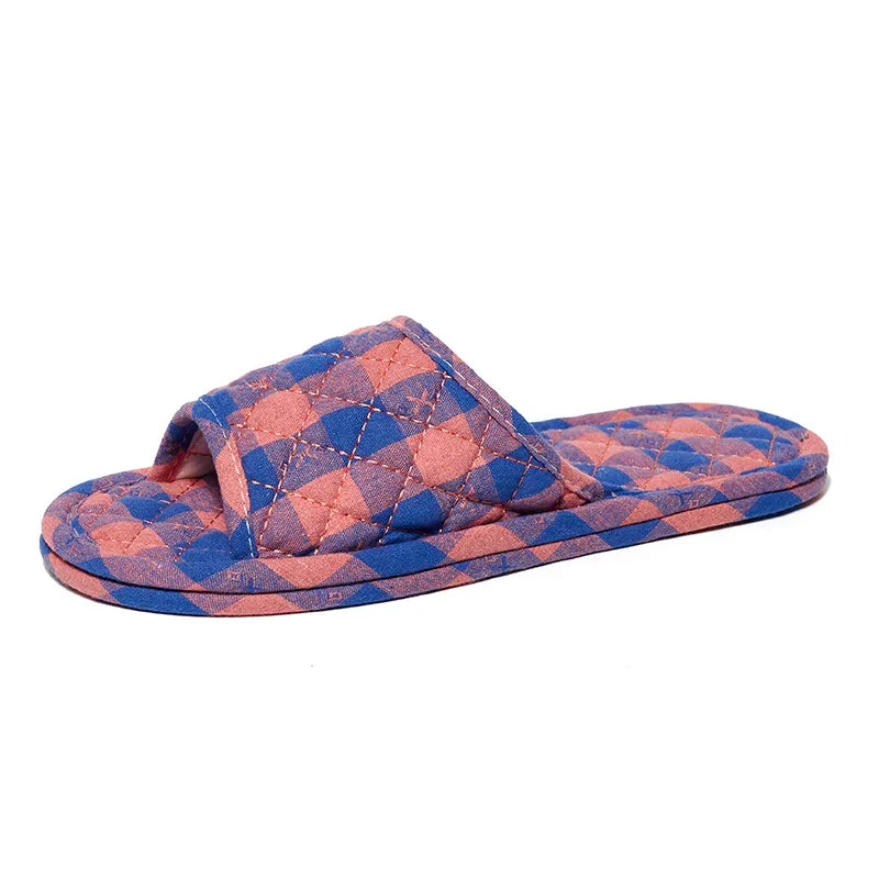 Women Slippers Lightweight Home Shoes Antislip Soft Indoor Fabric Slippers LadyShow.Store