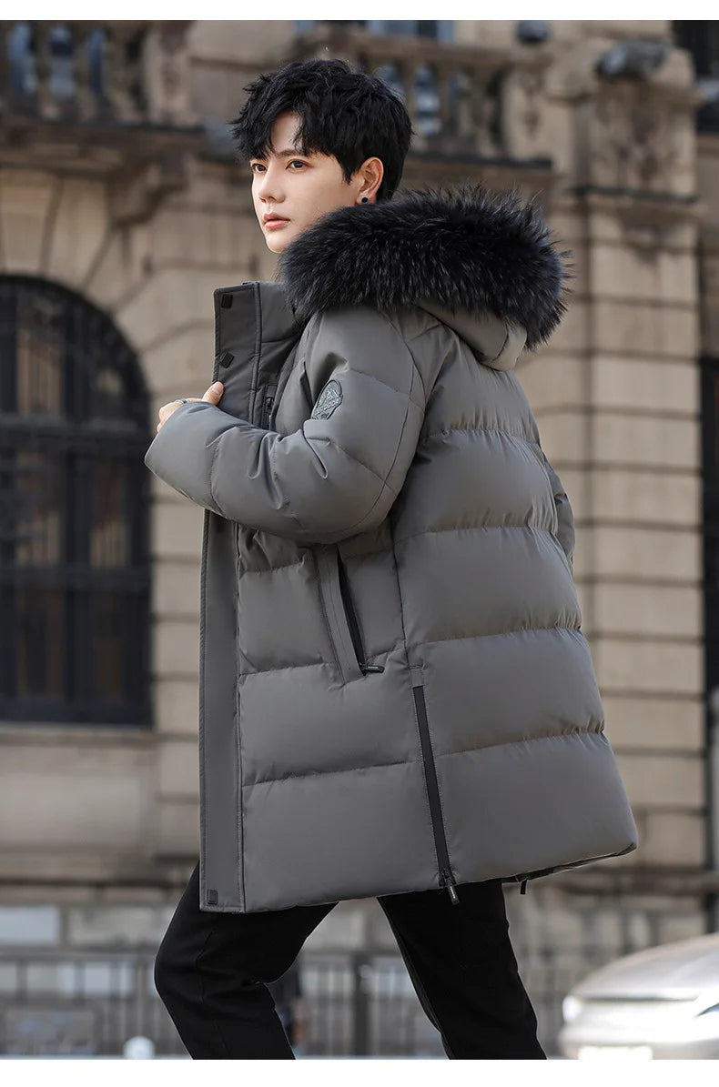 High Brand White Goose Down Jacket Coat Parka Men's Clothing Winter Padded Puffer Jackets Luxury Hooded Padding Outerwear HWY309 Pi-Mart