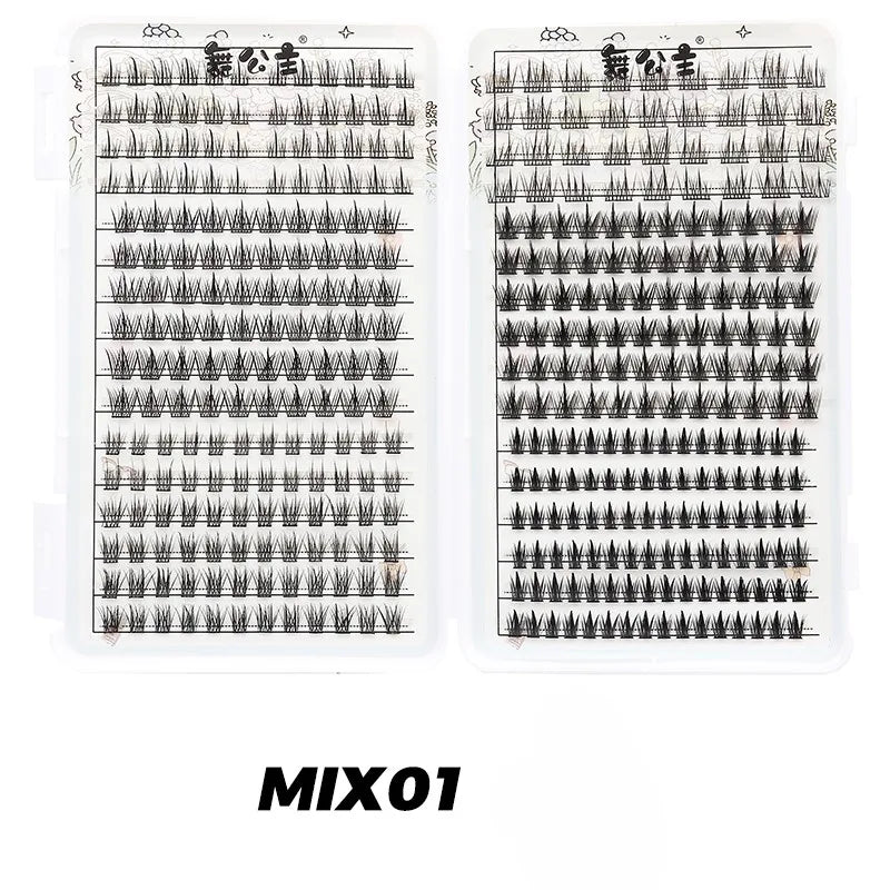 DINGSEN Eyelash Clusters Book Large Capacity Volume Individual Lashes Book Natural Long DIY Cluster Eyelash Extensions Makeup Pi-Mart