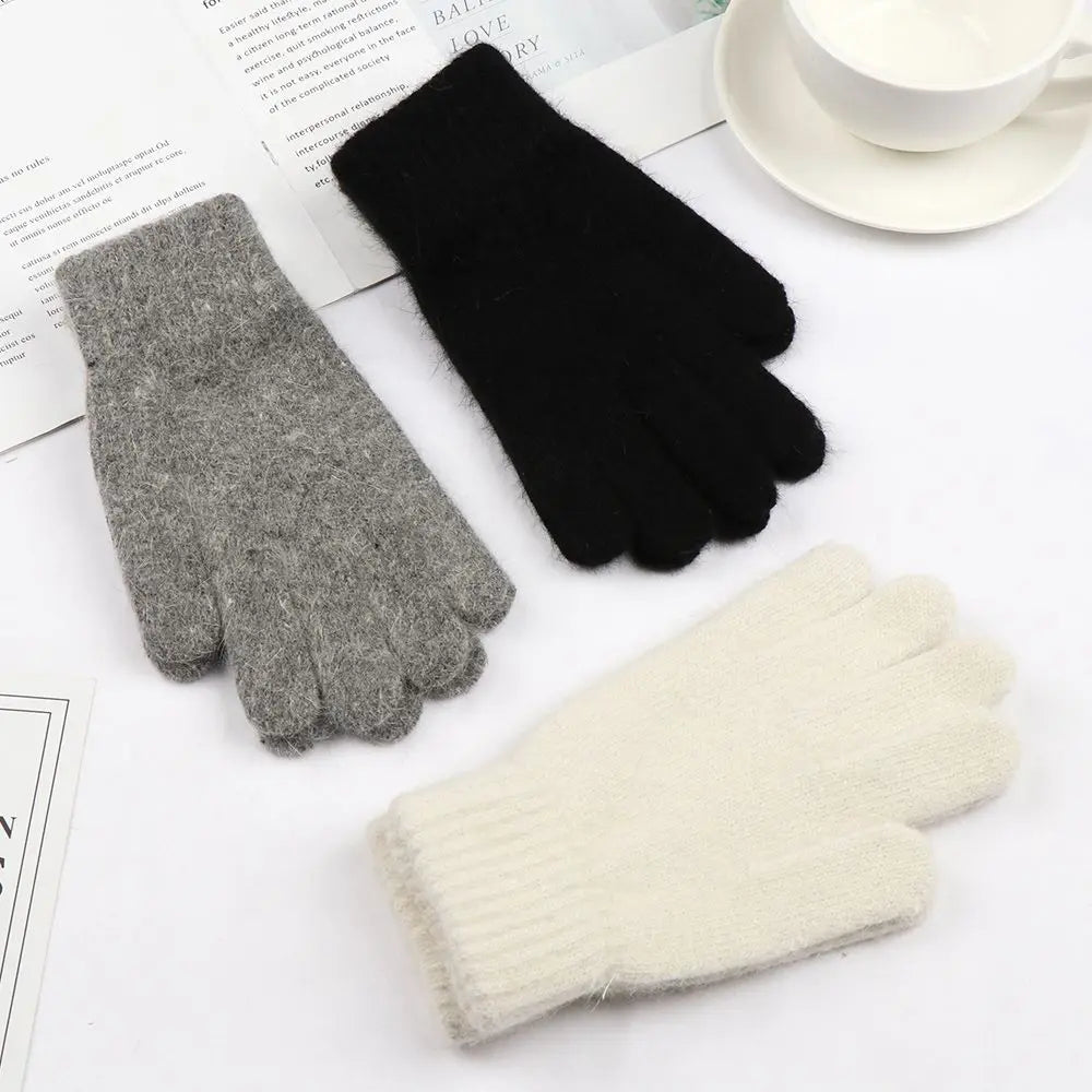 Fashion Elastic Outdoor Warm Thick Winter Gloves Mittens Full Finger Gloves Pi-Mart