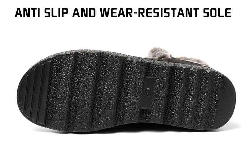 Winter Women Boots Waterproof Snow Boots Plus Size Casual Platform Ankel Boots Warm Fur Women Shoes Antislip Fashion Cotton Shoe Pi-Mart