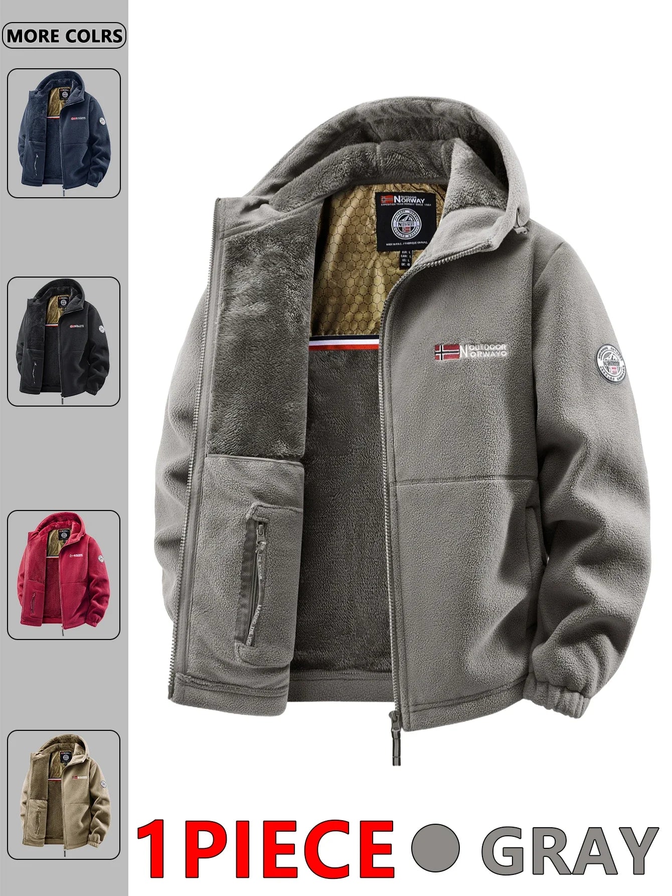 Men's Autumn and Winter Outdoor Hooded Jacket, Suitable for Daily Wear at Home, for Travel, Parties, Commuting, Outdoor Fashion Versatile, Enhances Temperament, Streetwear, Travel Wear. LadyShow.Store