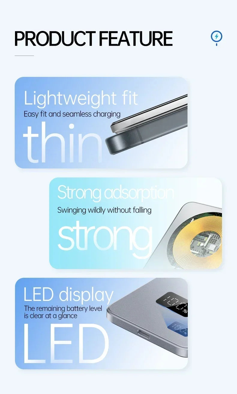 Lenovo Magnetic Wireless Power Bank PD22.5W Fast Charging Magsafe External Battery 500000mAh For iPhone Xiaomi Pi-Mart