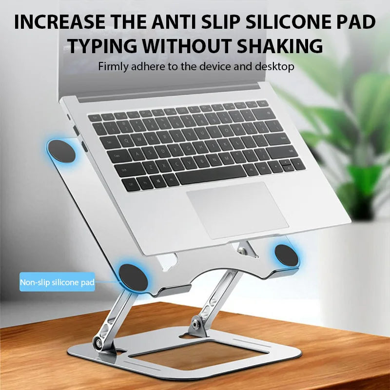 XMSJ Laptop Stand Adjustable Carbon Steel Notebook Tablet Stand Up to 17 Inch Macbook Laptop Portable Foldable Cooling Holder Pi-Mart