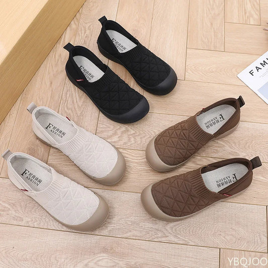 Spring and Autumn Fashion New Lightweight and Comfortable Women's Single Shoes with Soft Surface One Step Stepping Women's Shoes Pi-Mart