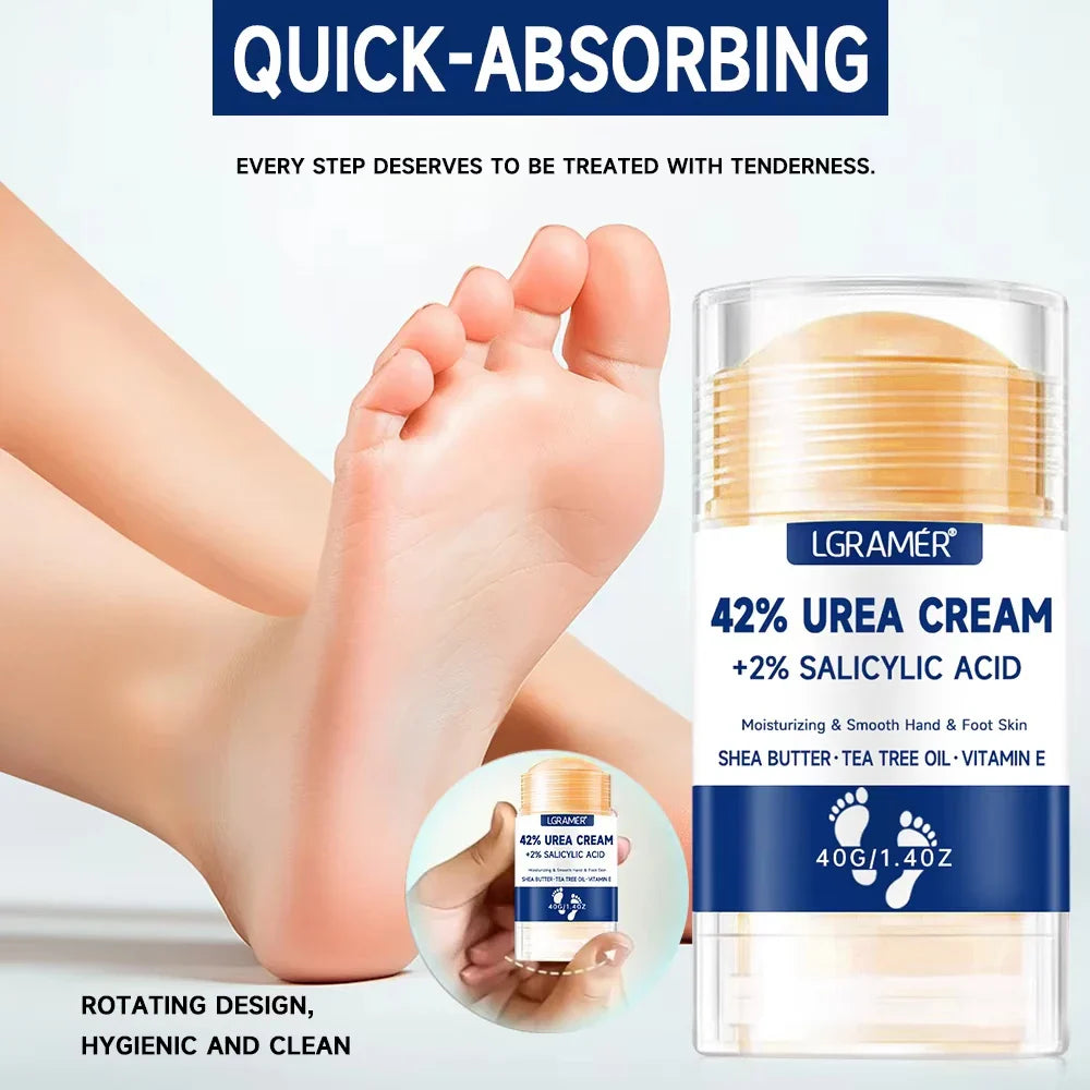42% Urea Foot Cream +2% Salicylic Acid Moisturizing & Exfoliating, Cracked Heel Repair, Deep Hydration for Dry Feet Long protect Tri Light Beauty