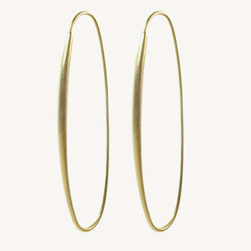Minimalist Gold Color Dangle Women's Earrings Geometric Oval Party Daily Wear Pi-Mart