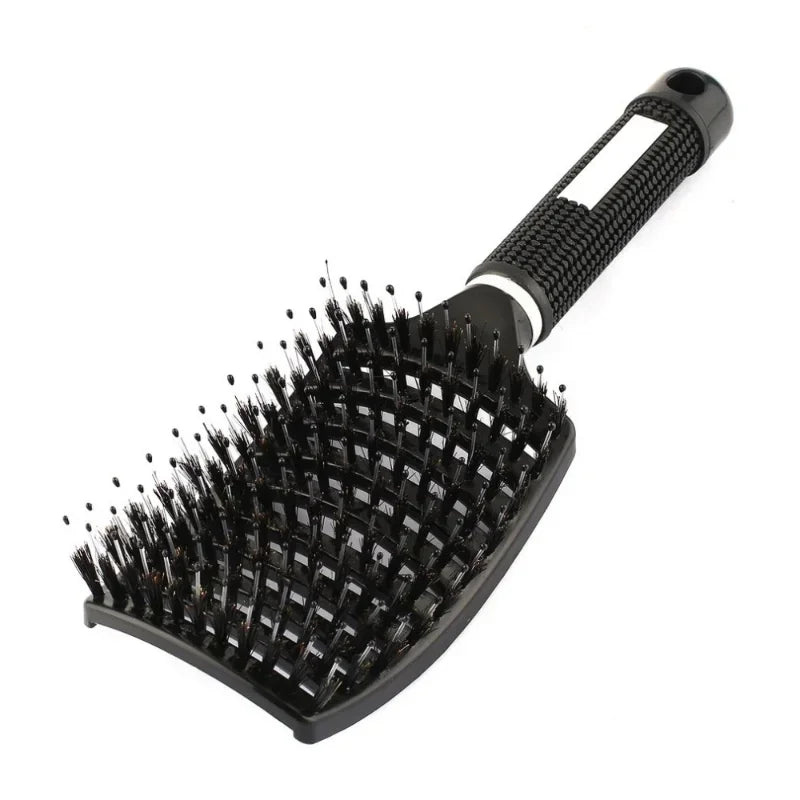Hair Brush Exfoliating Hair Brush Bristle Women's Wet Curly Hair Comb Salon Hair Styling Tool，Special for Real Hair Wigs Pi-Mart