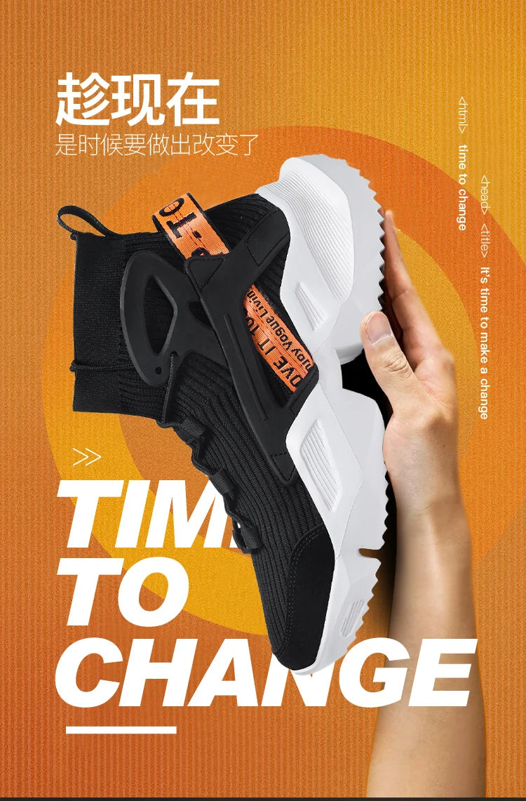 Men's Casual Sneakers Breathable Luxury Trainer Race Shoes Fashion Loafers Running Shoes for Male Pi-Mart