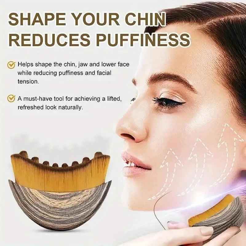 Precise Fit Ergonomic Lymphatic Contour Face Brush Face Lymph Drainage Massager V Line Sculpt Skin Tightening Beauty Tool Tri Light Beauty