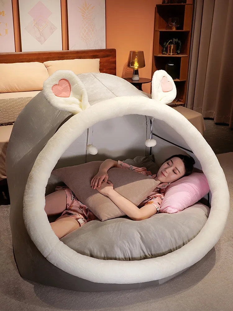 Cute Oversized Adult Child Plush Tent Cozy House Lazy Person Sofa On The Ground Cat's Nest Christmas Cushions Sitting Cushion Pi-Mart