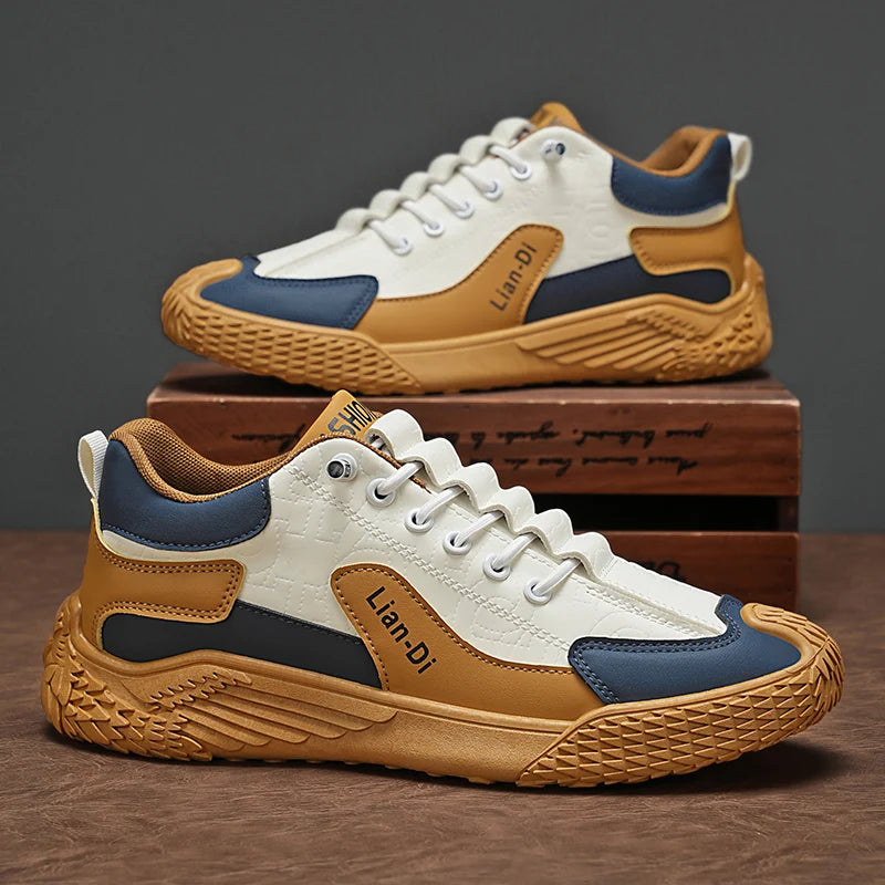Spring and Autumn Fashion Elastic Band Sneakers for Men, Versatile Trendy Casual Shoes, Student Running Shoes, Soft-Soled Lightweight Men's Shoes Pi-Mart