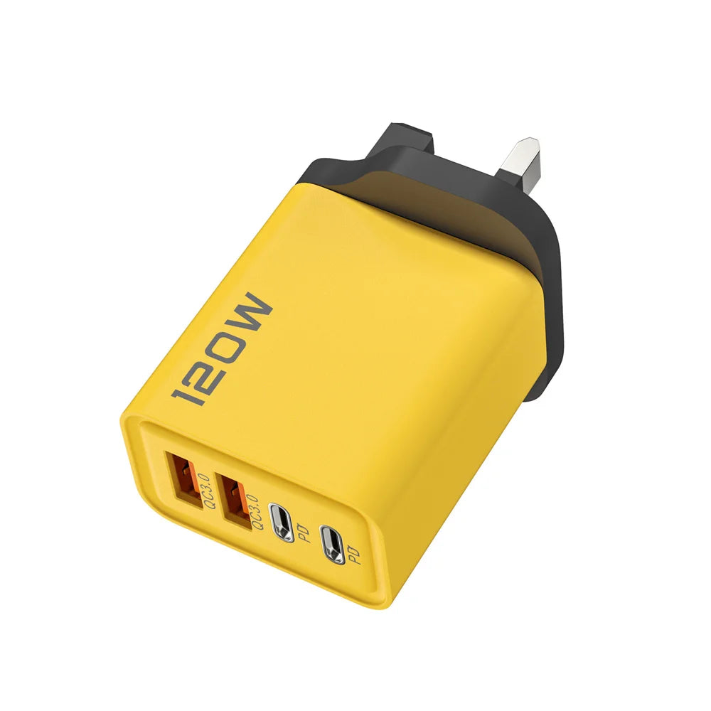 120W USB Type C Charger Mobile Phone Fast Charger Adapter For iPhone Samsung Xiaomi Quick Charge 3.0 EU/US/UK Plug Wall Charger Pi-Mart