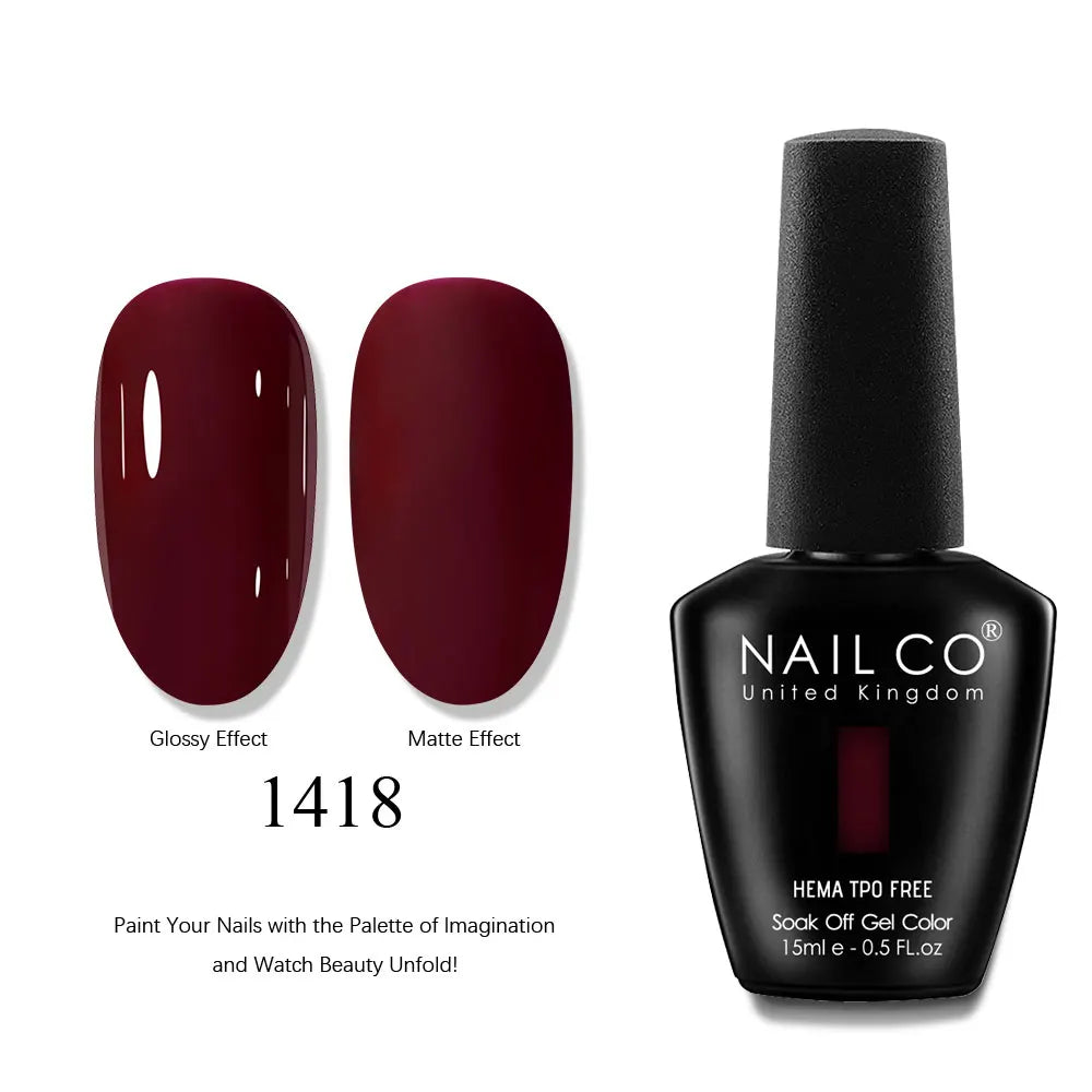 NAILCO 15ml Nails Art Gel Lack Polish Summer Hybrid Nail Varnish Manicure UV Top Coat Base HEMA TPO FREE Esmalte Nail Gel Polish Tri Light Beauty